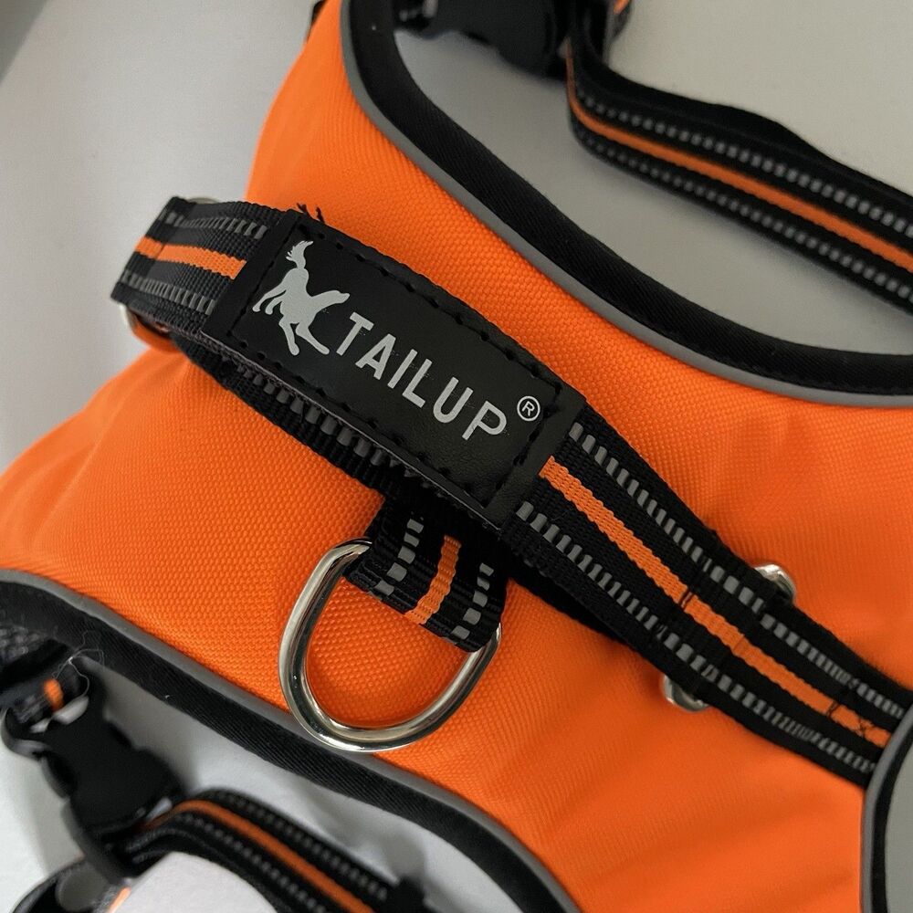 TAILUP No-Pull Dog Harness Orange Black For Walking & Training Safely Size XL - Picture 10 of 10